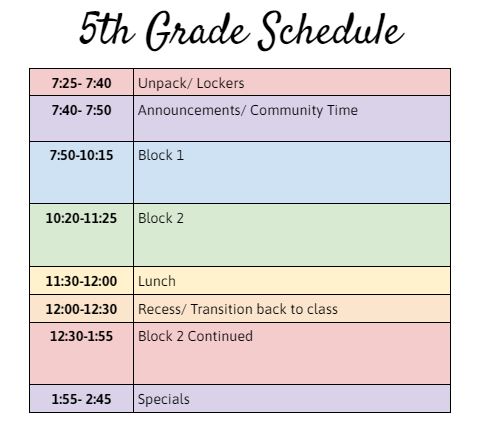 Schedule